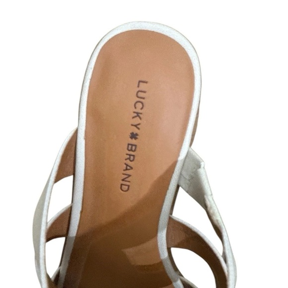 Lucky Brand Light Cream and Brown Gladiator Sandals Size 7 - Picture 5 of 7